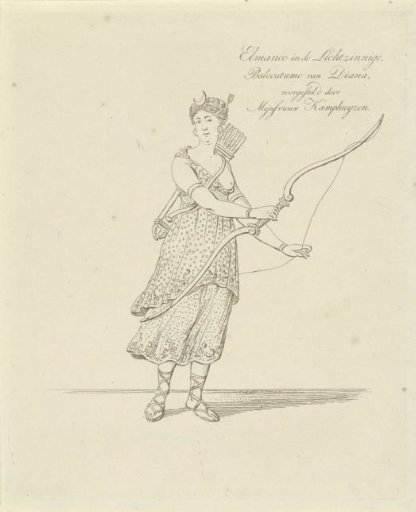 Portrait of Anna Maria Snoek as Diana