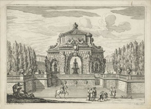 Garden decoration in the form of a triumphal arch