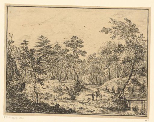 Forest with a Pedestrian and a Rider
