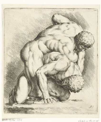 Two Wrestling Men