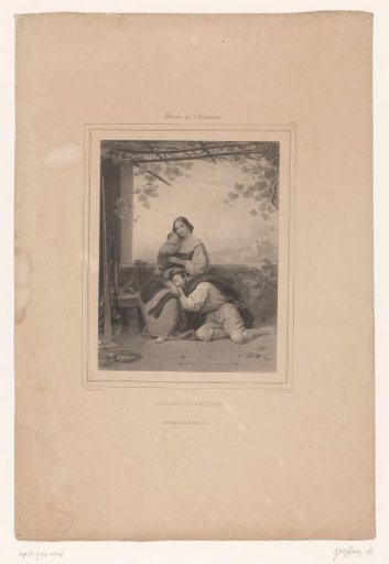 Resting fisherman with woman and child
