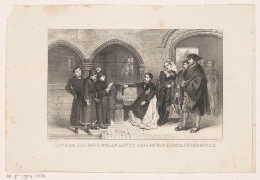 Martin Luther singing for the inhabitants of Eisenach