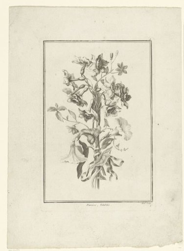 Bouquet of daffodils and bindweed