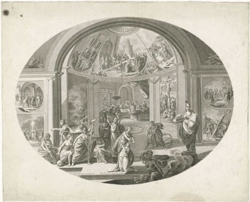 Allegory with scenes from the Passion of Christ