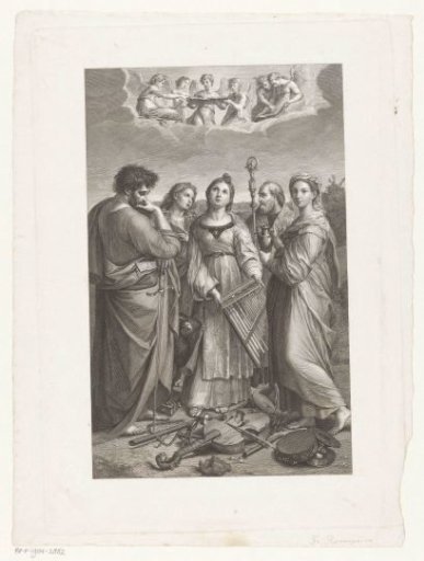 Saint Cecilia in ecstasy