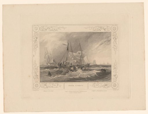 Sailing ships at sea near the Nore