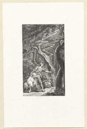 Paulus and Virginia in a forest during a thunderstorm