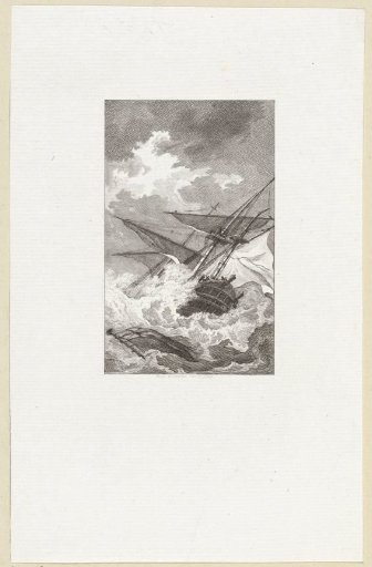 Ship in full sea during a storm