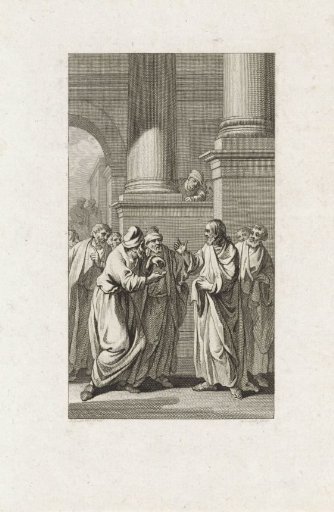 Christ in debate with the Pharisees about the tax to the emperor