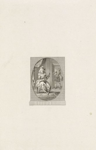 Woman playing the lute