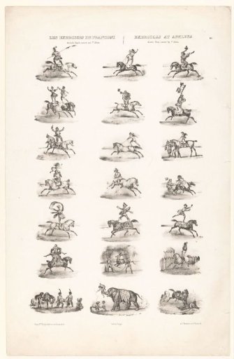 21 circus exercises with horses and other animals