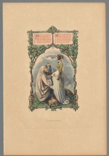Woman standing before an old man pointing to the sky