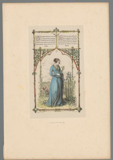 Woman in a garden with lilies