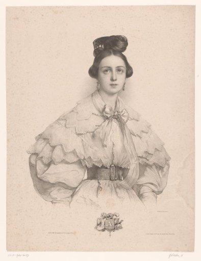 Young woman with name with letter A