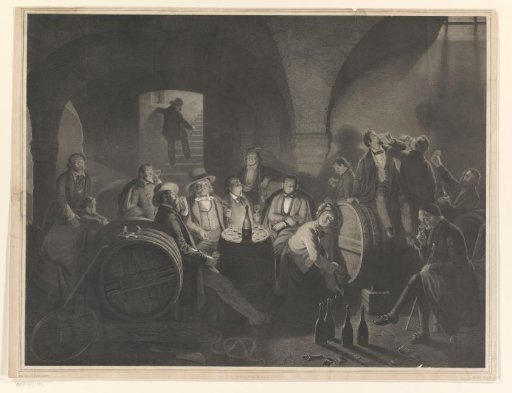 Company of Drinking Men in a Wine Cellar
