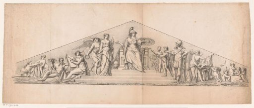 Pediment with enthroned Minerva