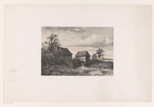 Watermill and Fisherman