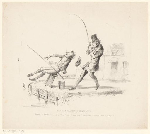 Fisherman Hooking a Man