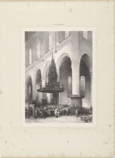 Church interior with pulpit