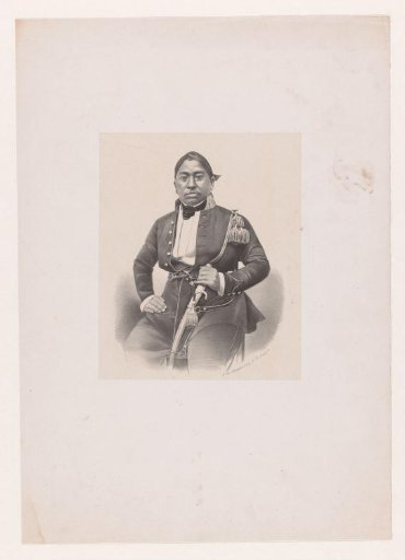 Portrait of an unknown officer from the Dutch East Indies