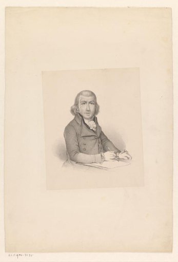 Portrait of a Man with a Pen Over a Sheet of Paper