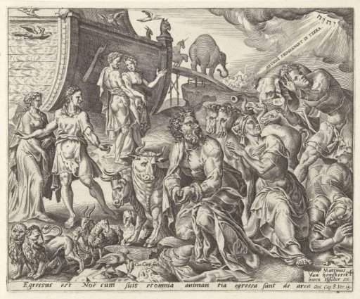 Noah thanks God for the salvation of the ark