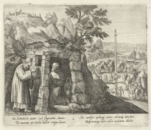Saint Simeon Stylites as a hermit
