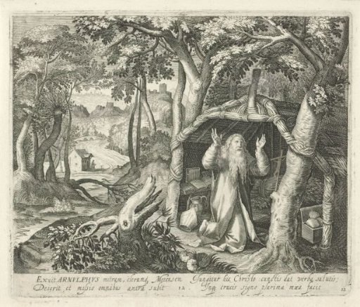 Saint Arnulphus of Metz as a hermit