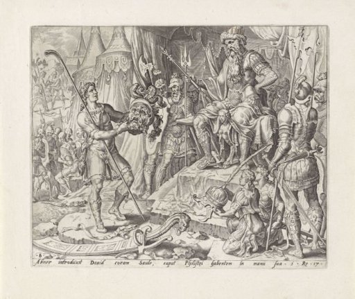 David Shows the Head of Goliath to Saul