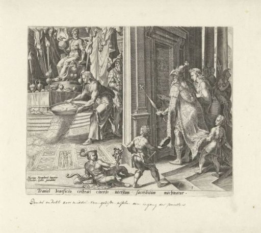 Daniel scatters ash on the temple floor