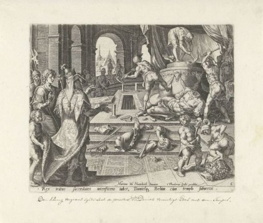 King Cyrus has the image of Bel smashed to pieces