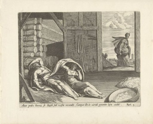 Ruth Sleeps at Boaz's Feet