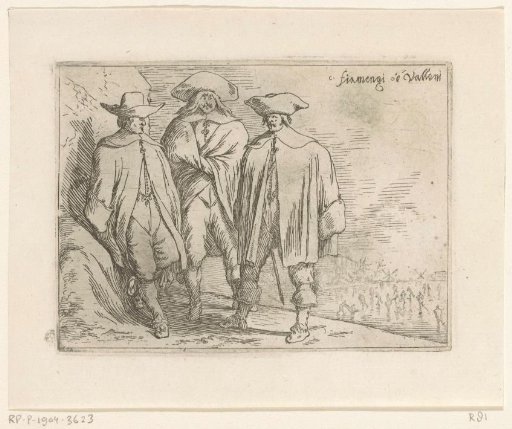 Three Dutchmen, an ice scene in the background