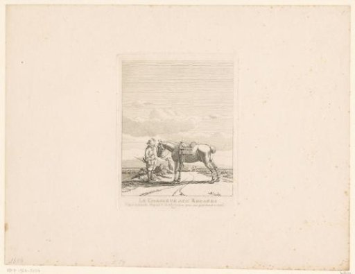 Fox hunter with his horse