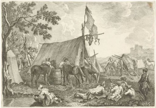 Landscape with a military camp