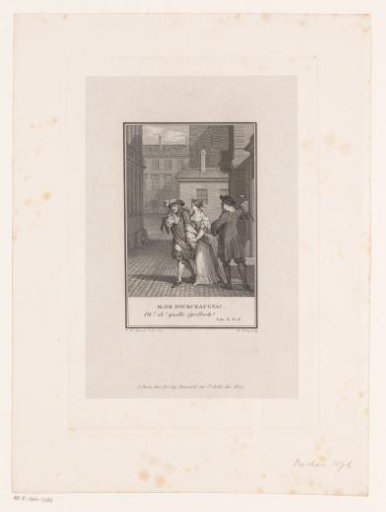 Young woman with a nobleman, held back by her father