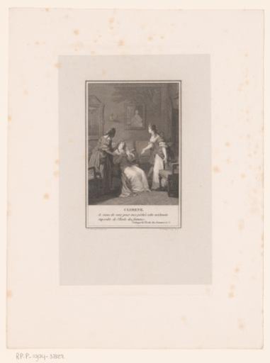 Interior with three elegant gentlemen in discussion with each other