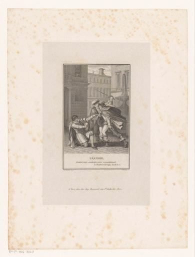 Léandre Attacks His Servant Scapin