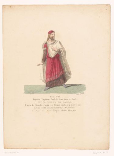 Costume of Odo I, King of West Francia, from the Tragedy Le Siège de Paris