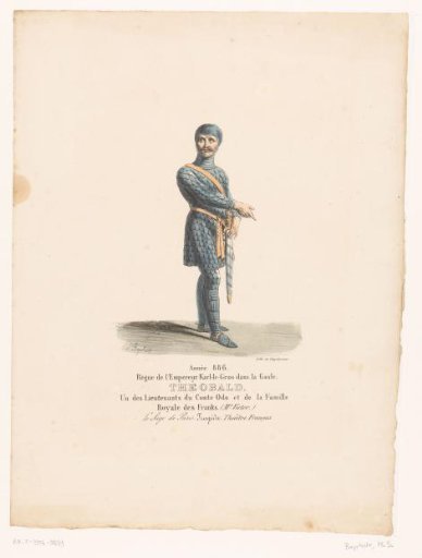 Costume of Knight Theobald from the Tragedy Le Siège de Paris