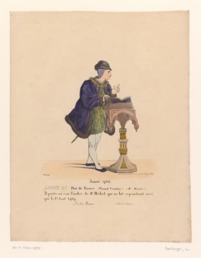 Costume of Louis XI of France from the drama Louis XI à Péronne