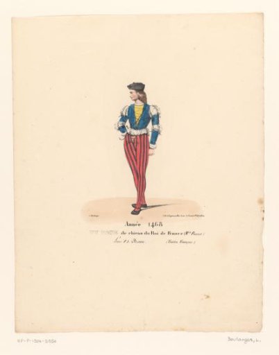 Costume of a page of the French king from the drama Louis XI à Péronne
