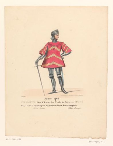 Costume of Philippe de Crèvecoeur d'Esquerdes from the Drama Louis XI à Péronne