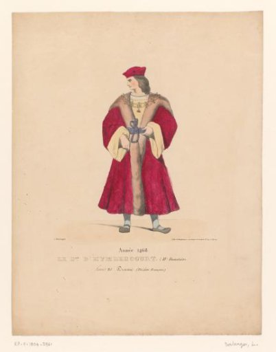 Costume of Baron d'Hymbercourt from the Drama Louis XI à Péronne