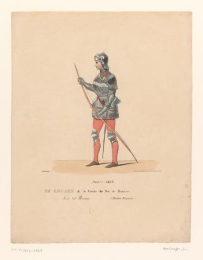 Costume of an Archer of the French King from the Drama Louis XI à Péronne