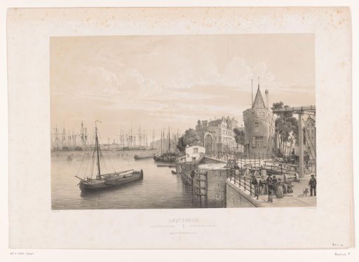 View of the Oosterdok in Amsterdam