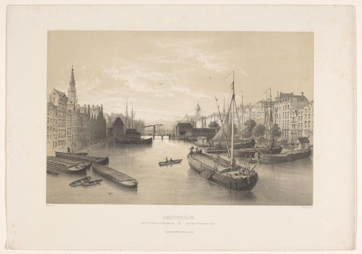 View from the New Bridge in Amsterdam
