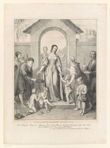 Saint Elizabeth Distributing Alms