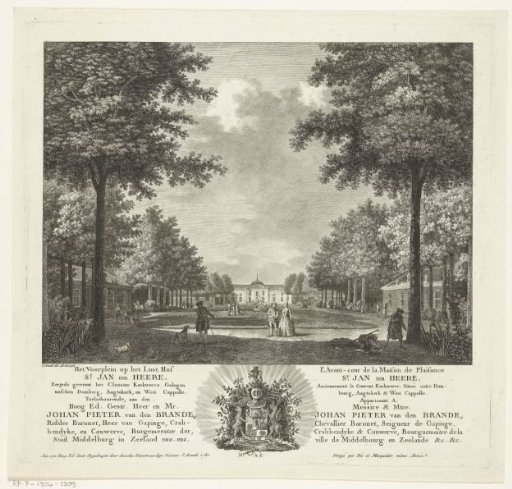 View of the forecourt of the pleasure garden Sint-Jan ten Heere