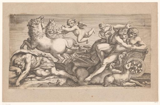 Cephalus carried off by Aurora in her chariot